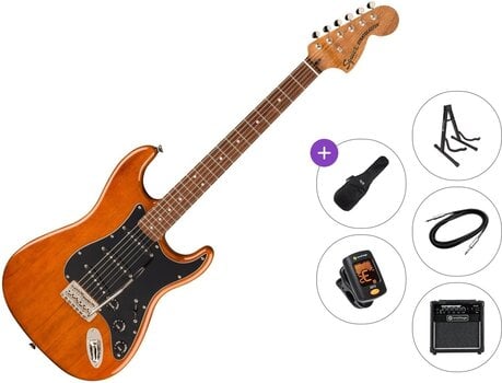 Elektrikitarr Fender Squier FSR Classic Vibe 70s Stratocaster LRL Premium SET Mocha Elektrikitarr - 1