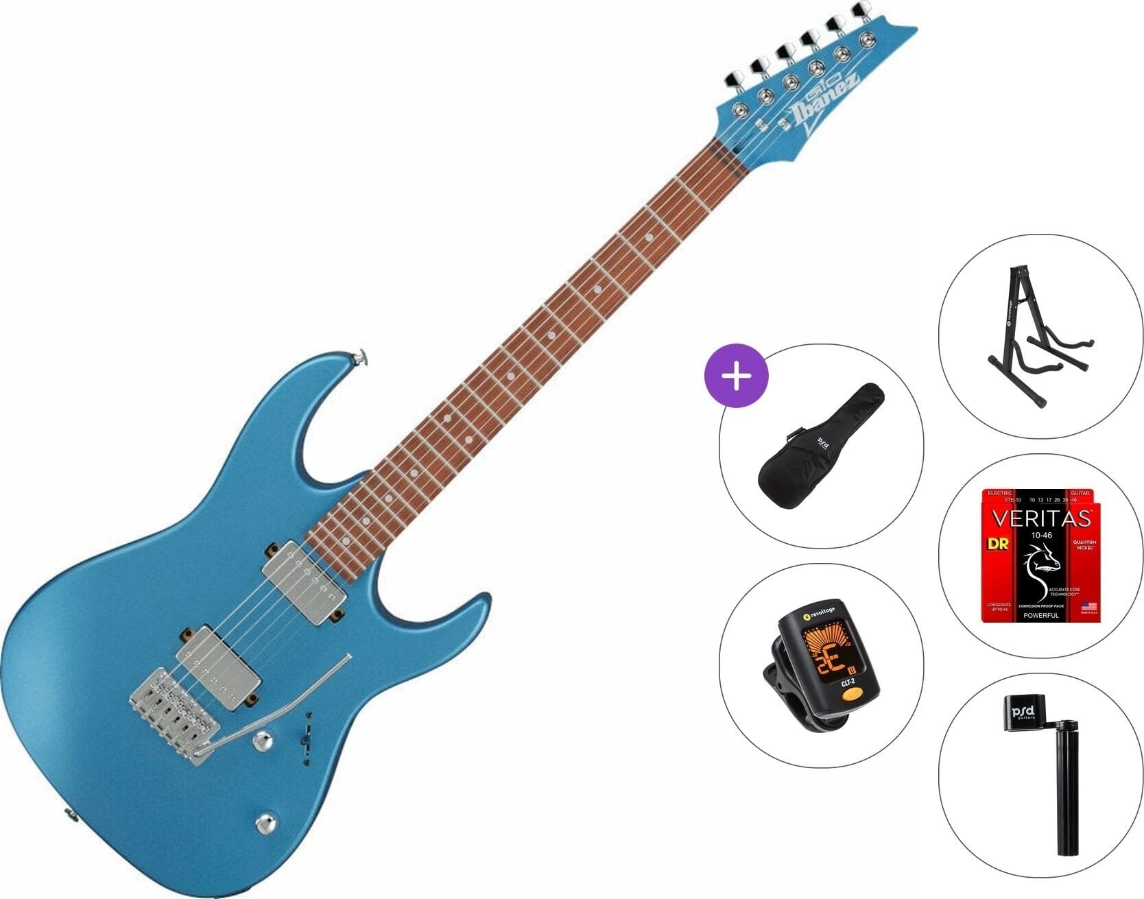 Elektrikitarr Ibanez GRX120SP-MLM Standard SET Metallic Light Blue Elektrikitarr