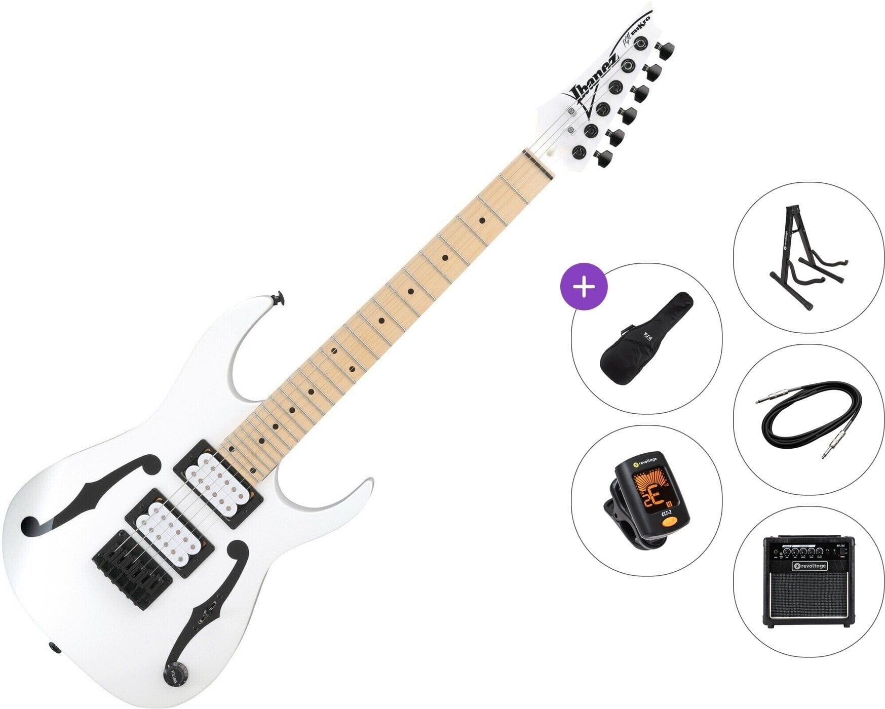 Elektromos gitár Ibanez PGMM31-WH Premium SET White Elektromos gitár