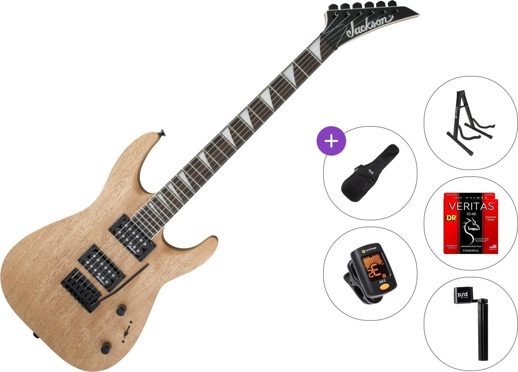 Chitarra Elettrica Jackson JS22 Dinky DKA AH Standard SET Natural Oil Chitarra Elettrica