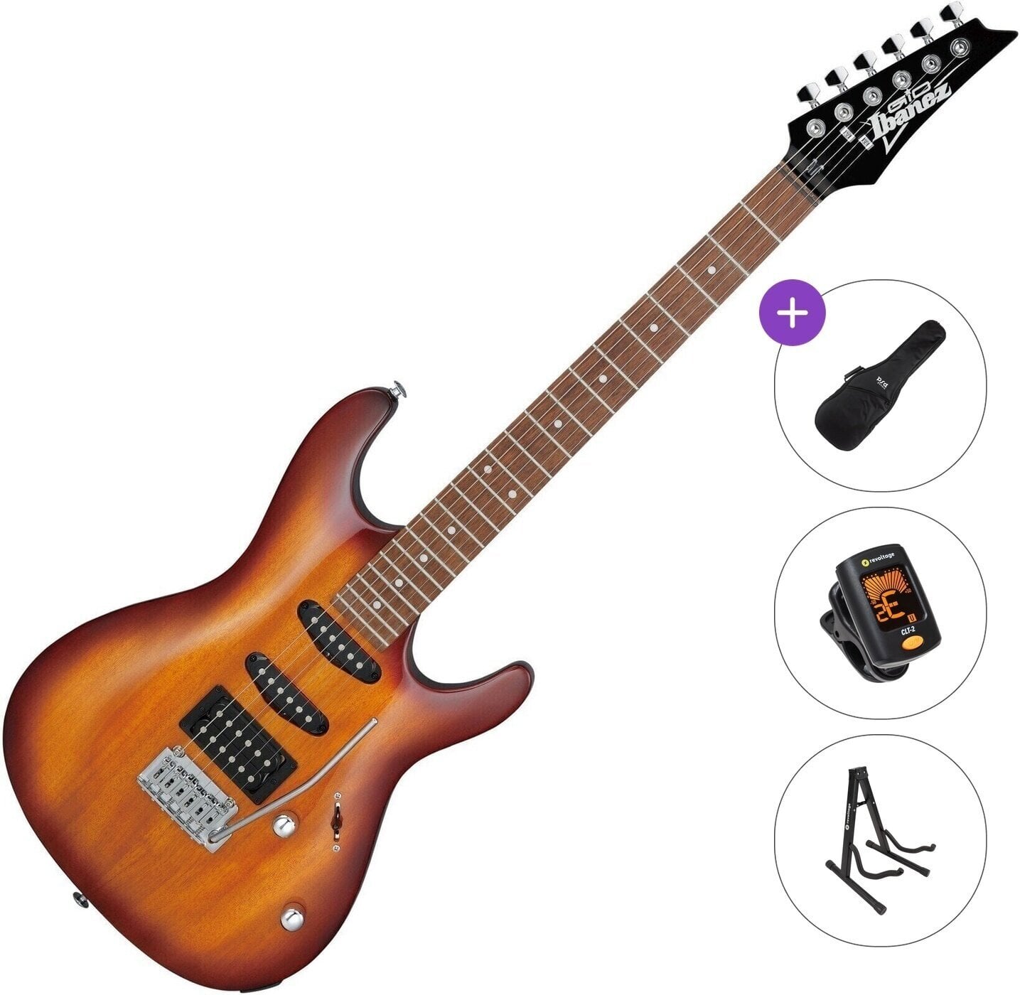 Elektrikitarr Ibanez GSA60-BS Basic SET Brown Sunburst Elektrikitarr