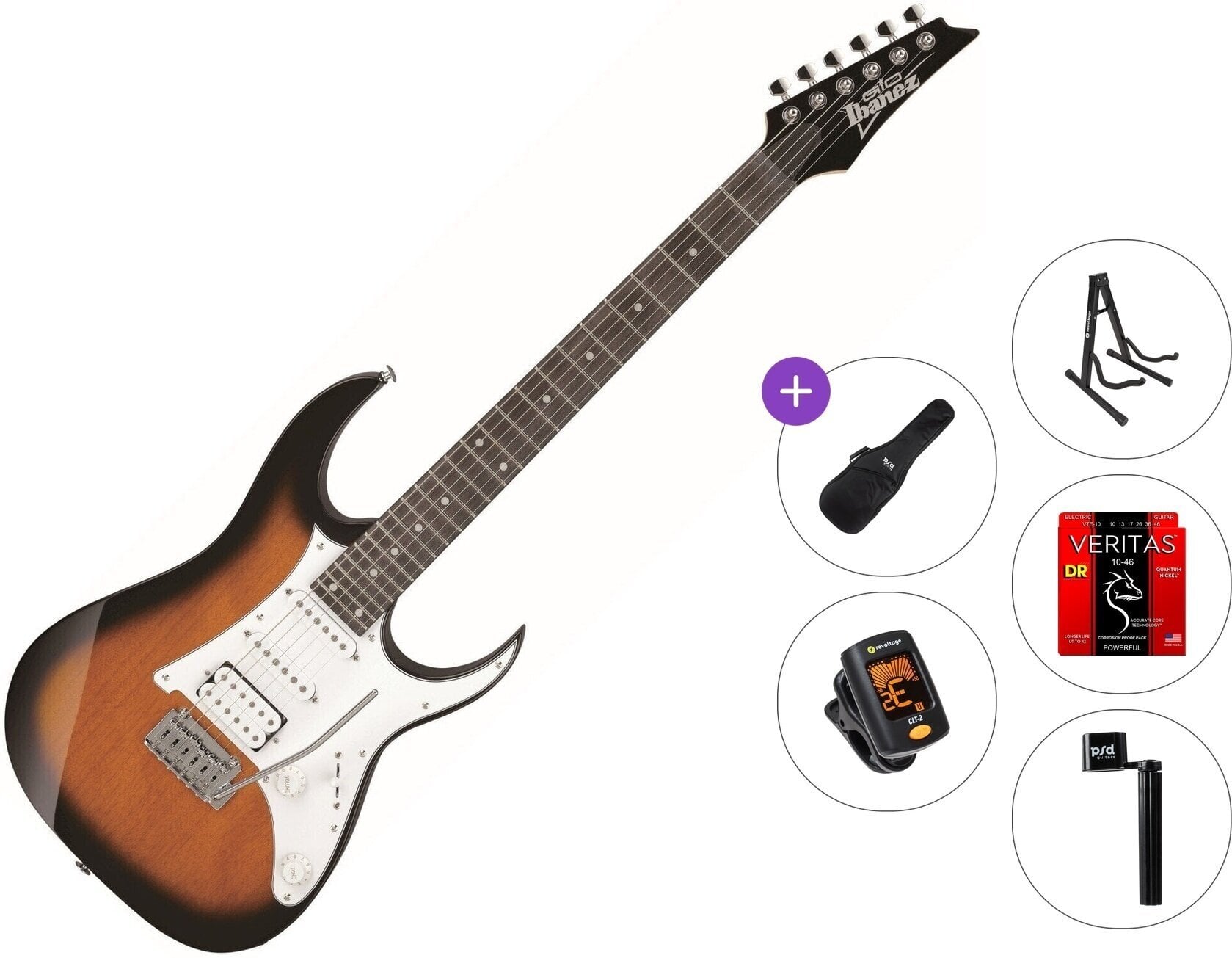 Elektromos gitár Ibanez GRG140-SB Standard SET Sunburst Elektromos gitár