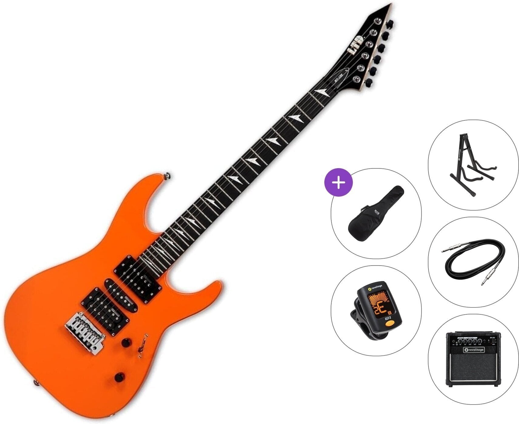 Elektrikitarr ESP LTD MT-130 Premium SET Orange Elektrikitarr