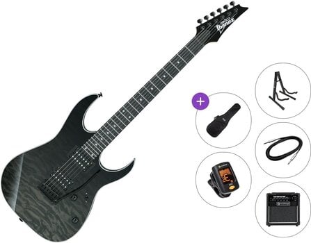 Elektrikitarr Ibanez GRG120QASPBKG Premium SET Black Gradation Elektrikitarr - 1