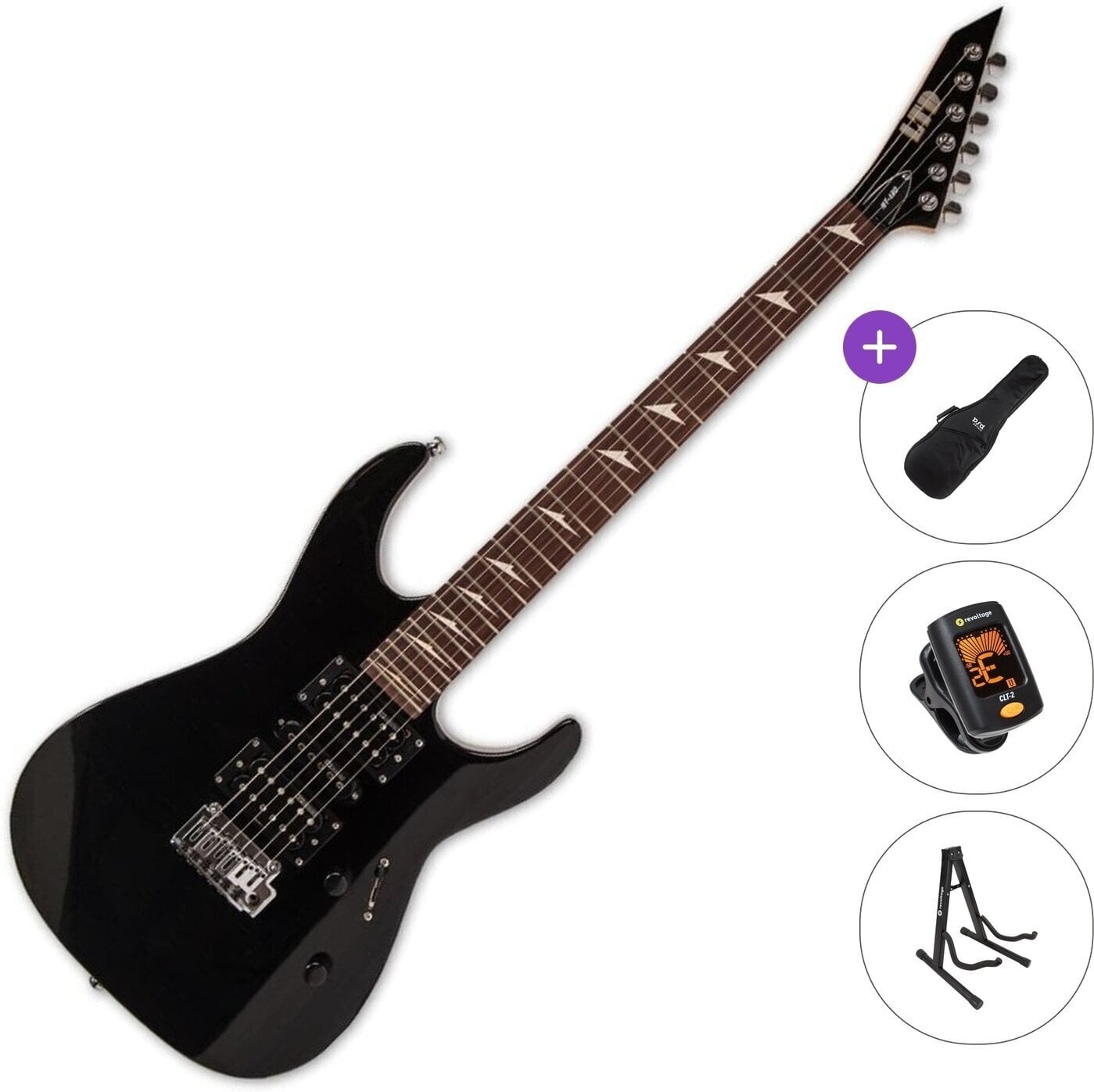 Elektrikitarr ESP LTD MT-130 Basic SET Black Elektrikitarr