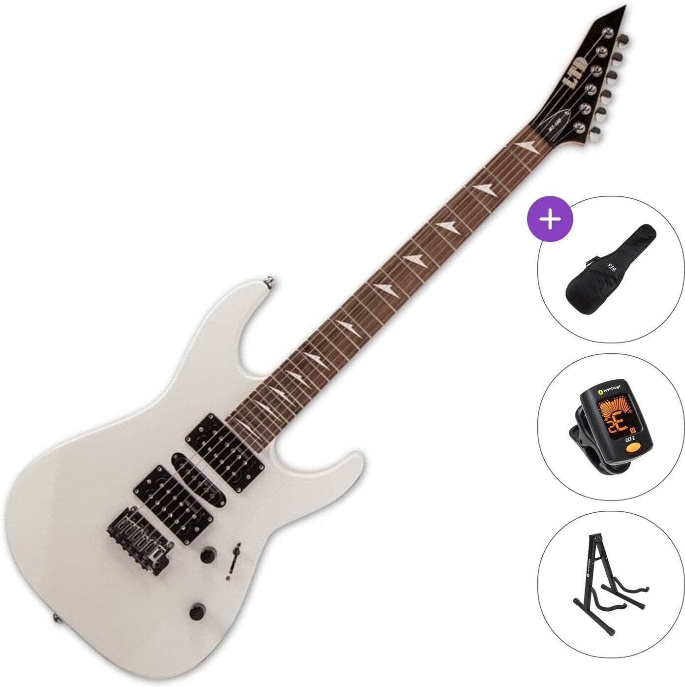 Elektrikitarr ESP LTD MT-130 Basic SET Snow White Elektrikitarr