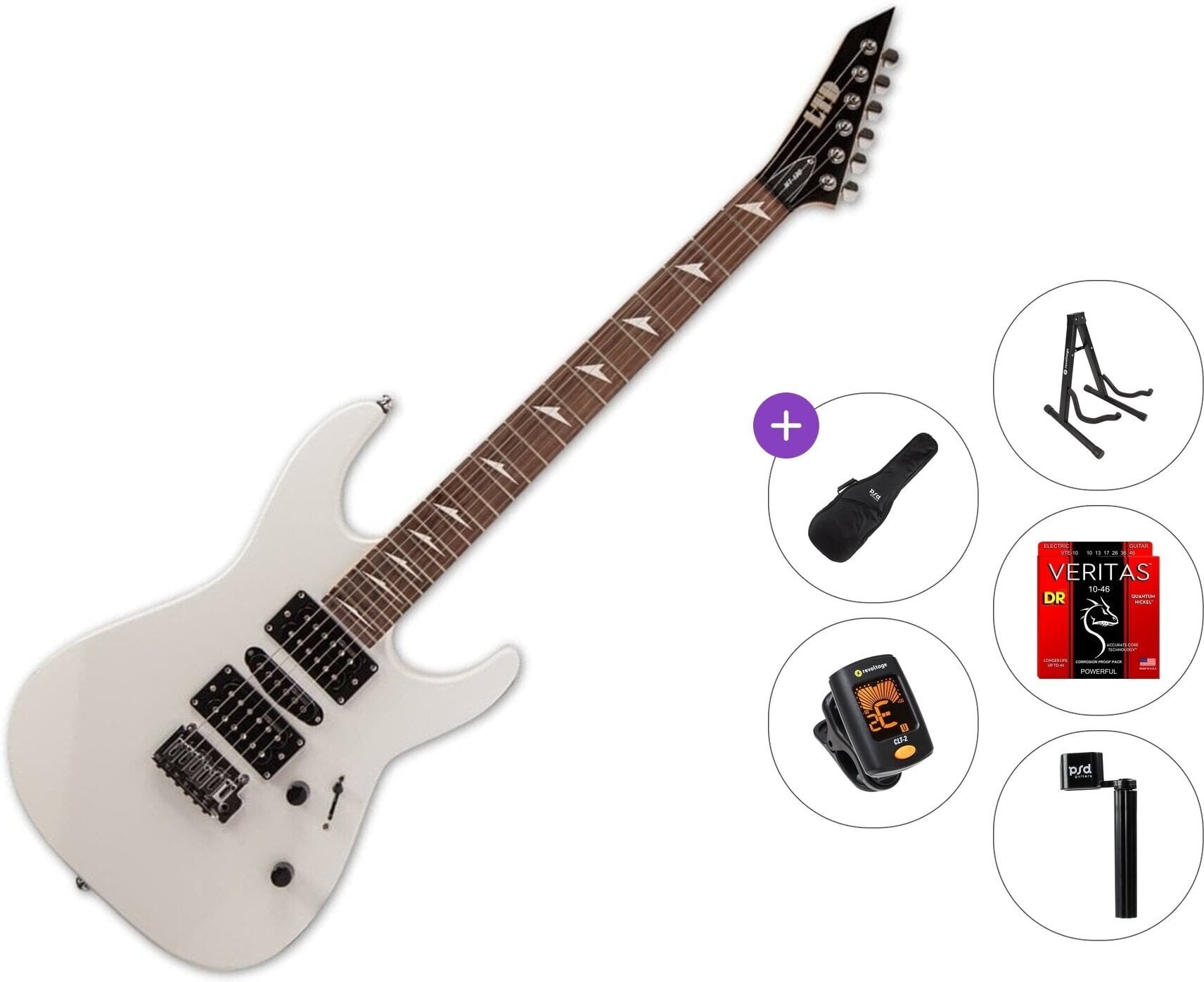 Elektrikitarr ESP LTD MT-130 Standard SET Snow White Elektrikitarr