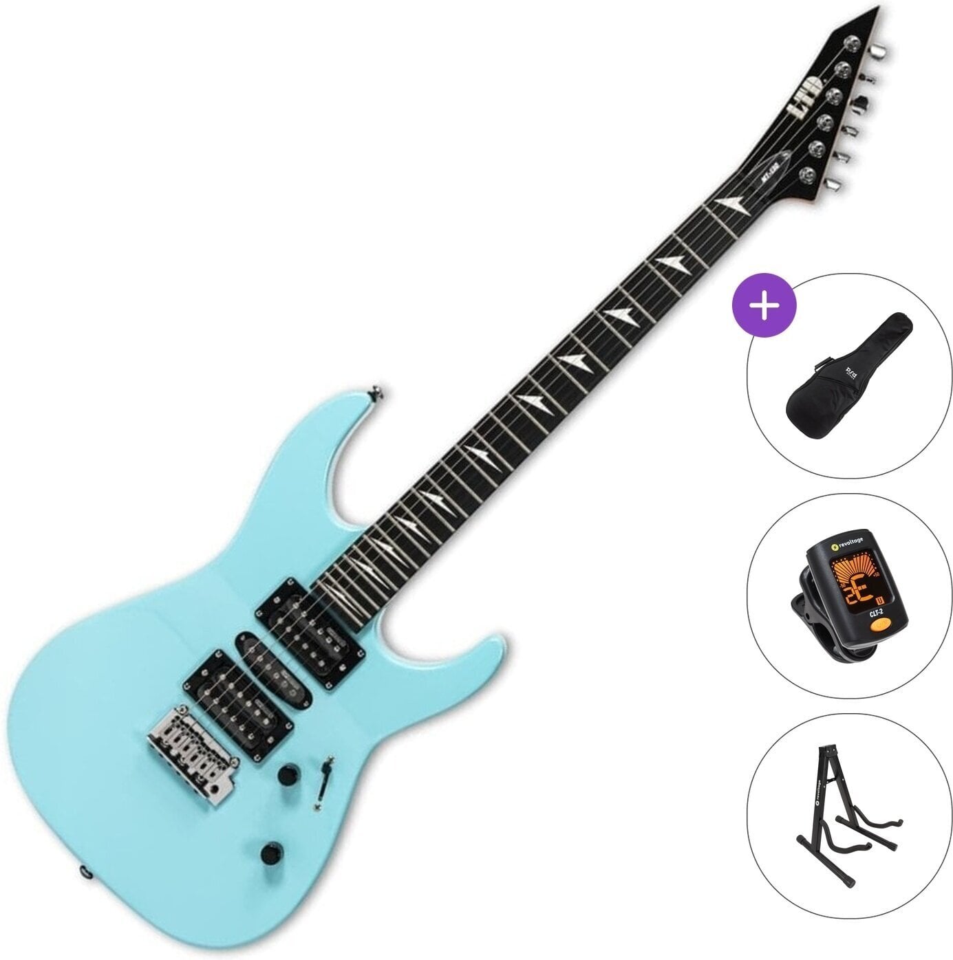 Elektromos gitár ESP LTD MT-130 Basic SET Sky Blue Elektromos gitár