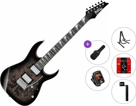 Elektrikitarr Ibanez GRG220PA1-BKB Standard SET Transparent Brown Black Sunburst Elektrikitarr - 1