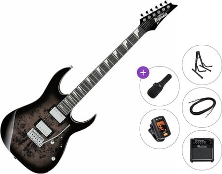 Elektrikitarr Ibanez GRG220PA1-BKB Premium SET Transparent Brown Black Sunburst Elektrikitarr - 1
