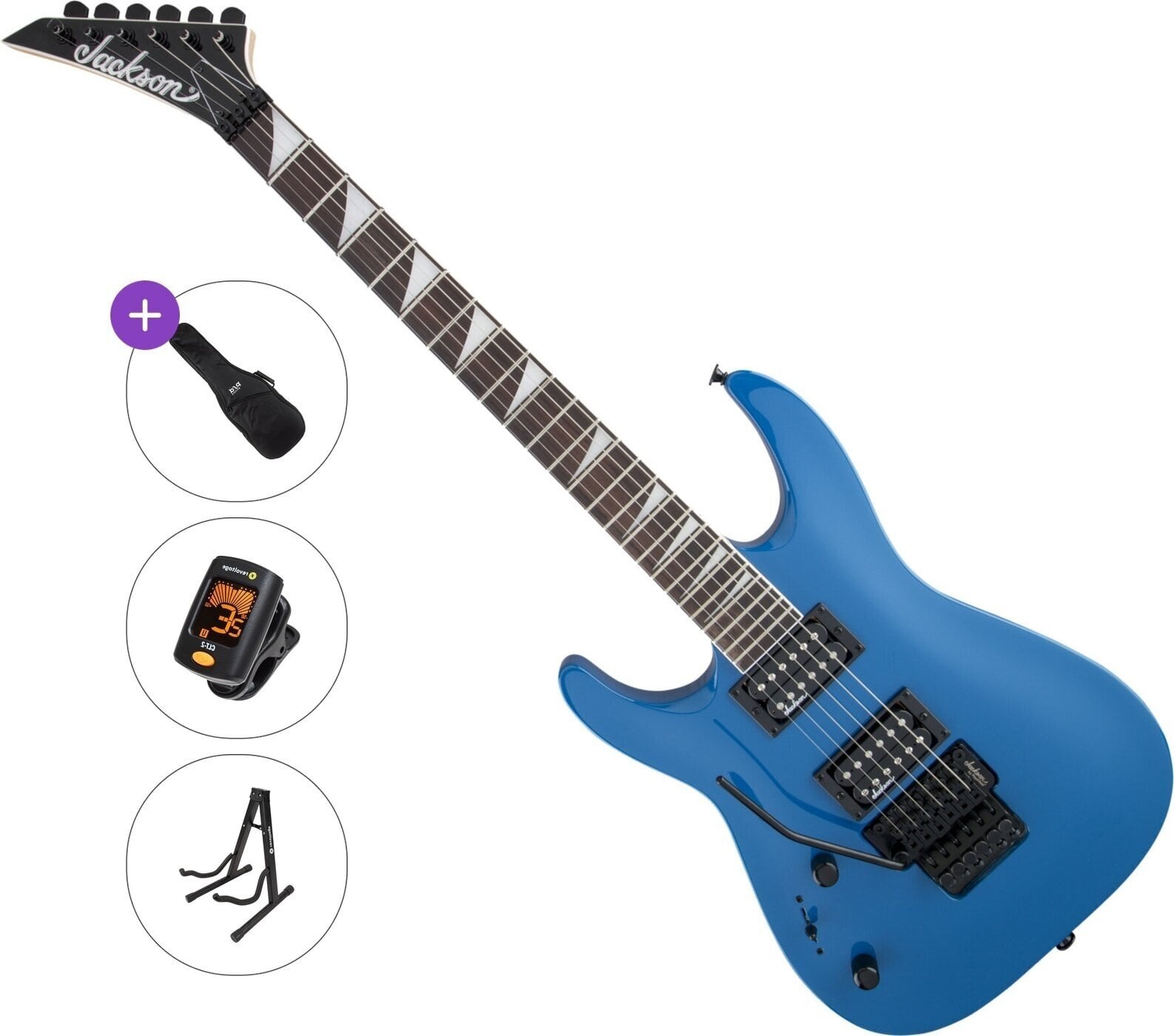 Chitarra Elettrica Jackson JS32L Dinky DKA AH Basic SET Bright Blue Chitarra Elettrica