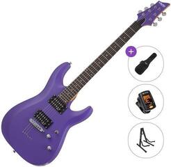 Elektromos gitár Schecter C-6 Deluxe Basic SET Satin Purple Elektromos gitár