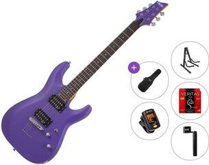 Elektromos gitár Schecter C-6 Deluxe Standard SET Satin Purple Elektromos gitár