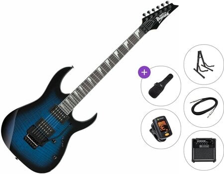Električna gitara Ibanez GRG320FA-TBS Premium SET Transparent Blue Sunburst Električna gitara - 1