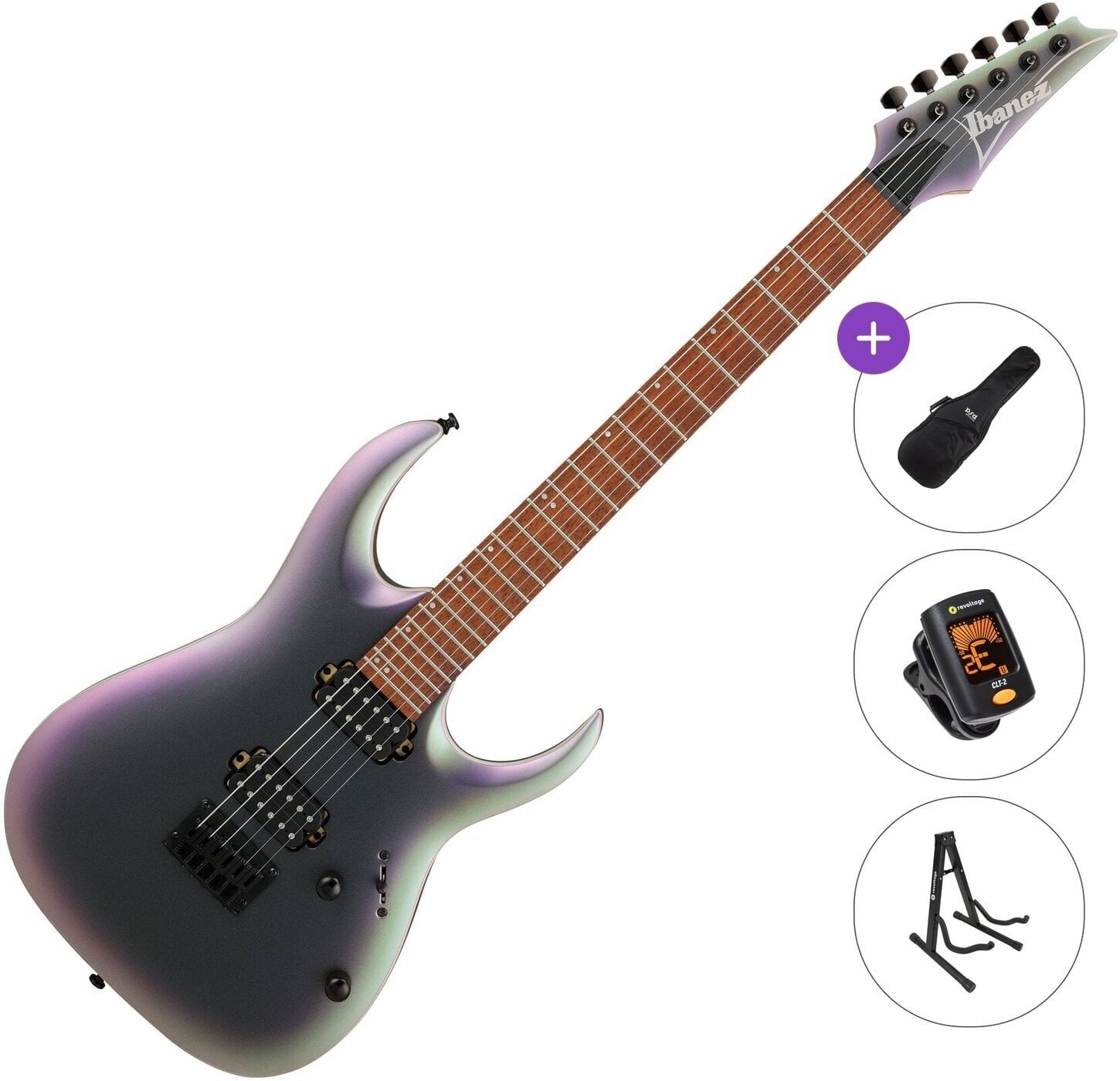 Elektrikitarr Ibanez RGA42EX-BAM Basic SET Black Aurora Burst Matte Elektrikitarr