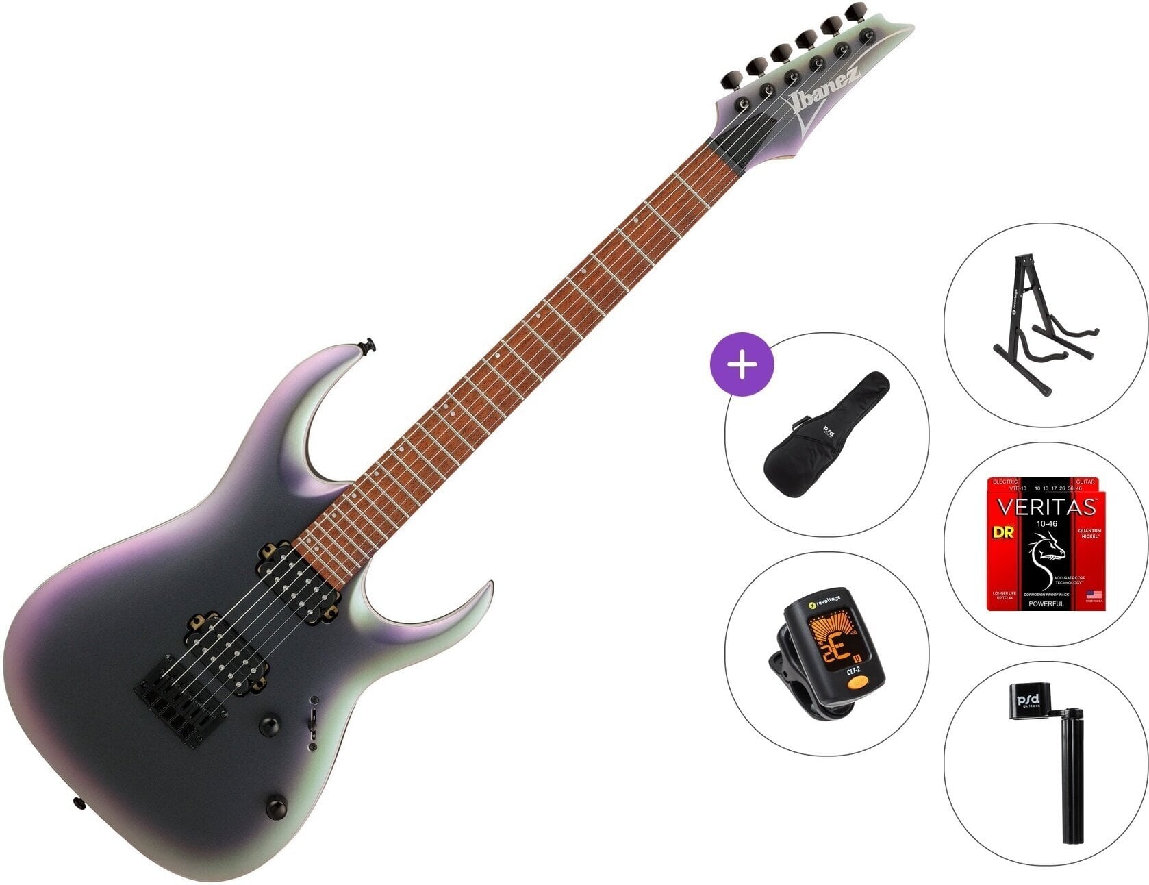Elektrikitarr Ibanez RGA42EX-BAM Standard SET Black Aurora Burst Matte Elektrikitarr
