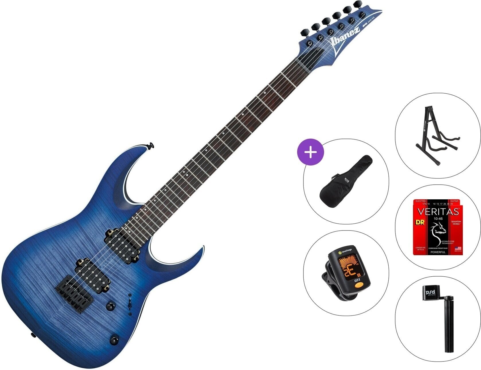 Elektrisk guitar Ibanez RGA42FM-BLF Standard SET Blue Lagoon Burst Flat Elektrisk guitar