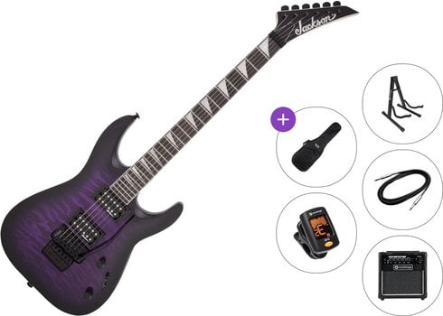 Elektrikitarr Jackson JS32Q DKA AH Premium SET Transparent Purple Burst Elektrikitarr - 1