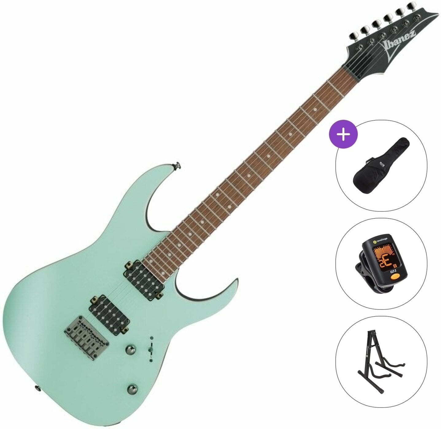 Elektrikitarr Ibanez RG421S-SEM Basic SET Sea Shore Matte Elektrikitarr