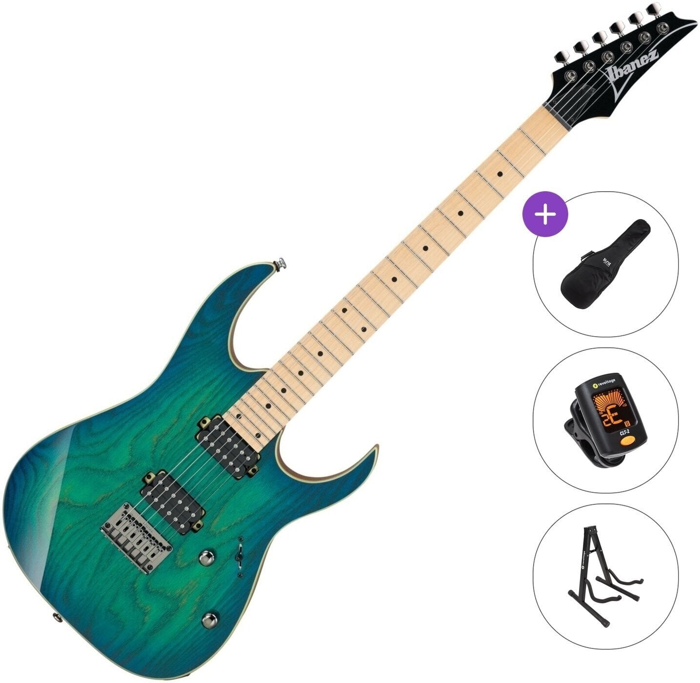 Elektrická kytara Ibanez RG421AHM-BMT Basic SET Blue Moon Burst Elektrická kytara