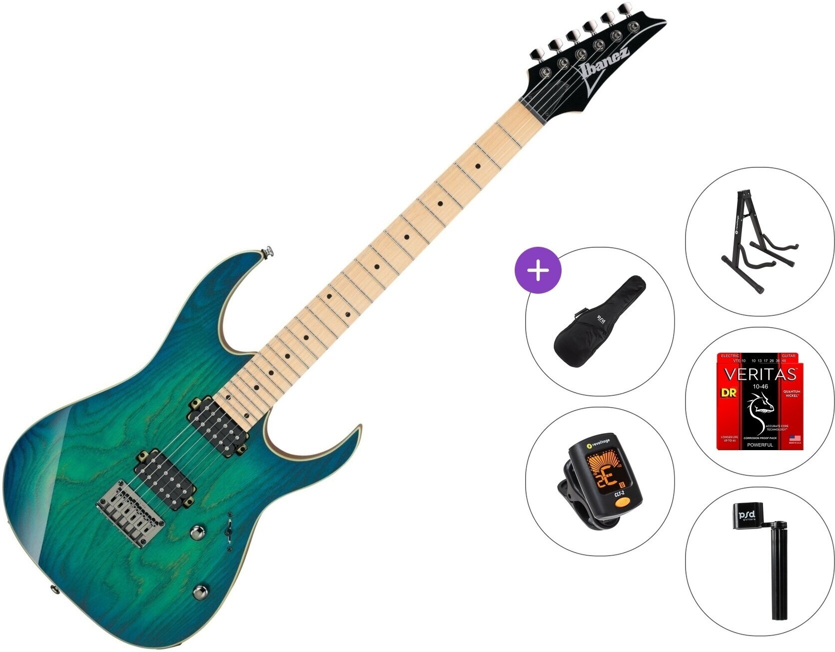 Elektrická kytara Ibanez RG421AHM-BMT Standard SET Blue Moon Burst Elektrická kytara
