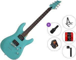 Elektromos gitár Schecter C-6 Deluxe Standard SET Satin Aqua Elektromos gitár