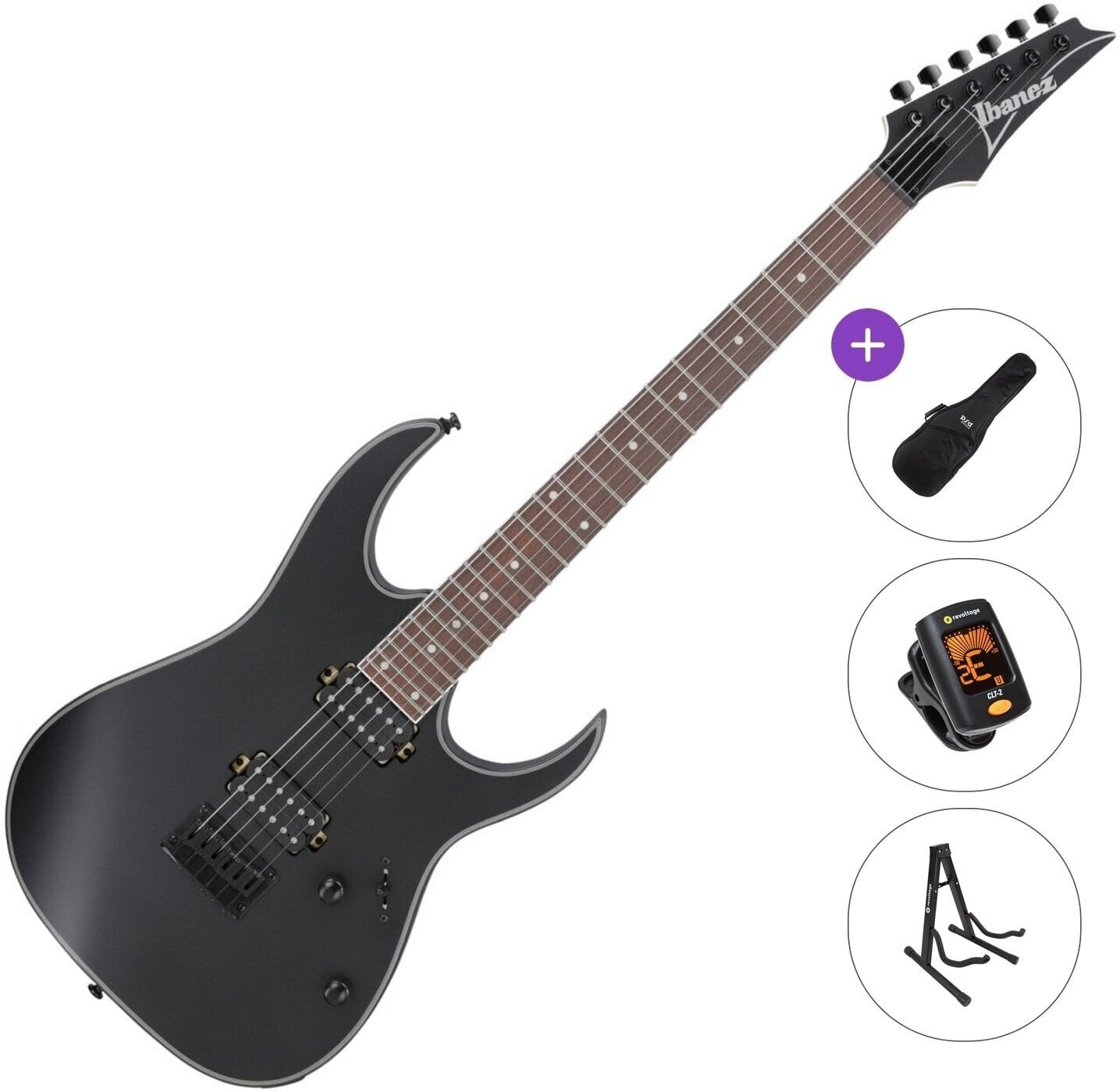 Elektrická kytara Ibanez RG421EX-BKF Basic SET Black Flat Elektrická kytara