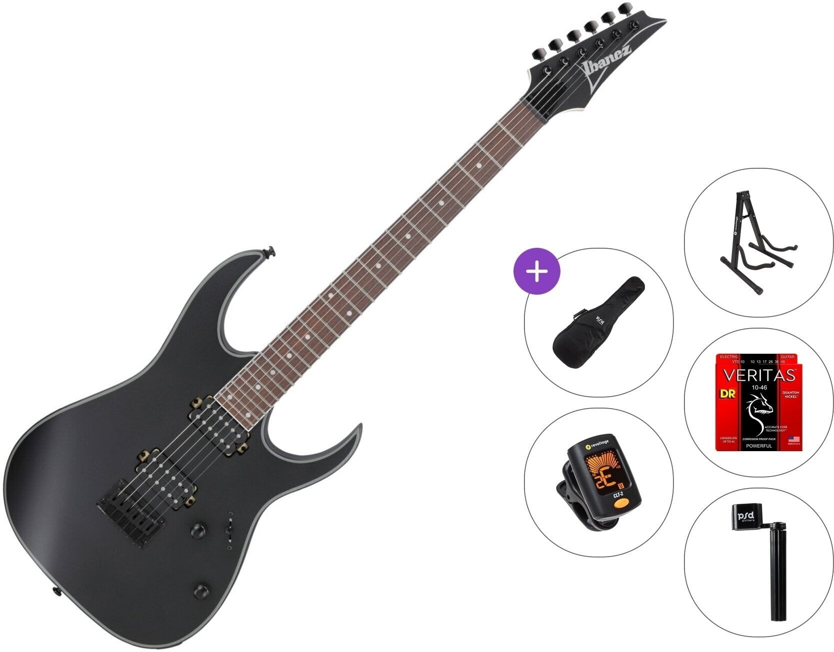 Elektrická kytara Ibanez RG421EX-BKF Standard SET Black Flat Elektrická kytara