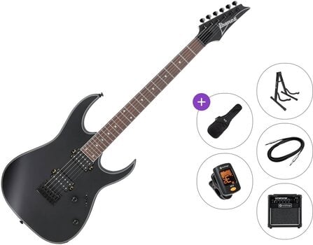 Elektrická kytara Ibanez RG421EX-BKF Premium SET Black Flat Elektrická kytara - 1