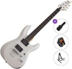 Elektromos gitár Schecter C-6 Deluxe Basic SET Satin White Elektromos gitár
