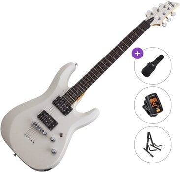 Elektromos gitár Schecter C-6 Deluxe Basic SET Satin White Elektromos gitár - 1
