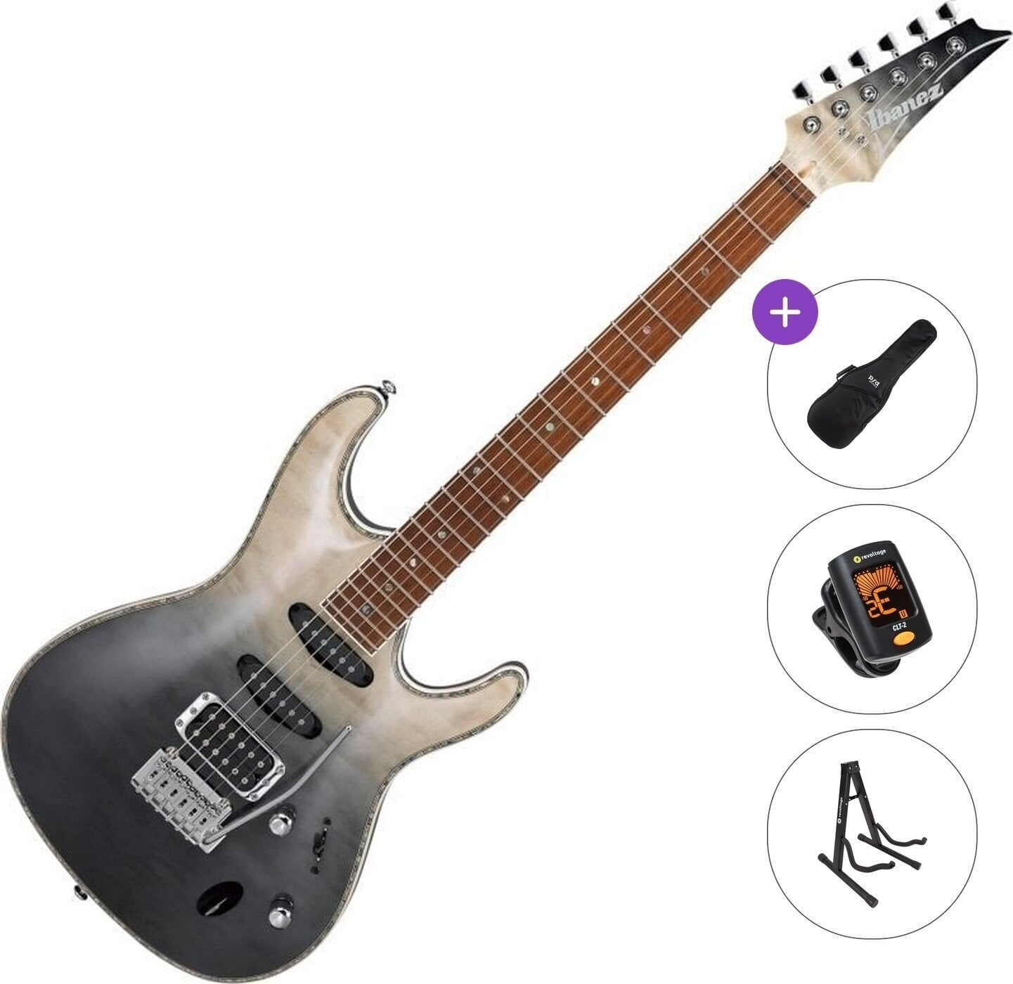 Elektrikitarr Ibanez SA360NQM-BMG Basic SET Black Mirage Gradation Elektrikitarr