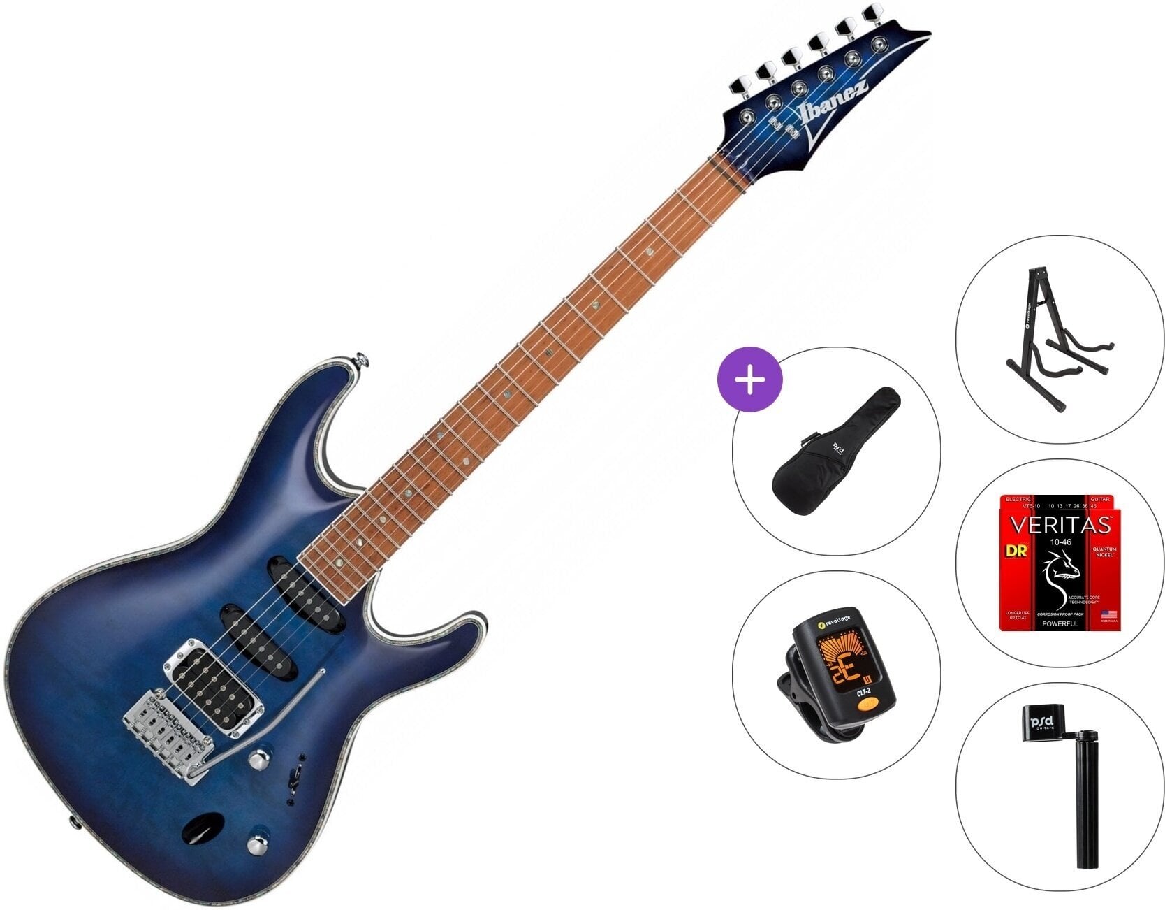 Elektrikitarr Ibanez SA360NQM-SPB Standard SET Sapphire Blue Elektrikitarr