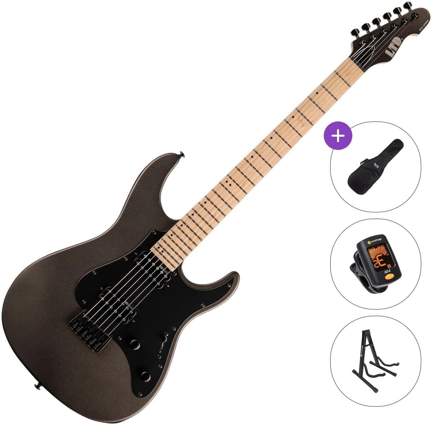 Elektrisk guitar ESP LTD SN-200HT Basic SET Charcoal Metallic Elektrisk guitar