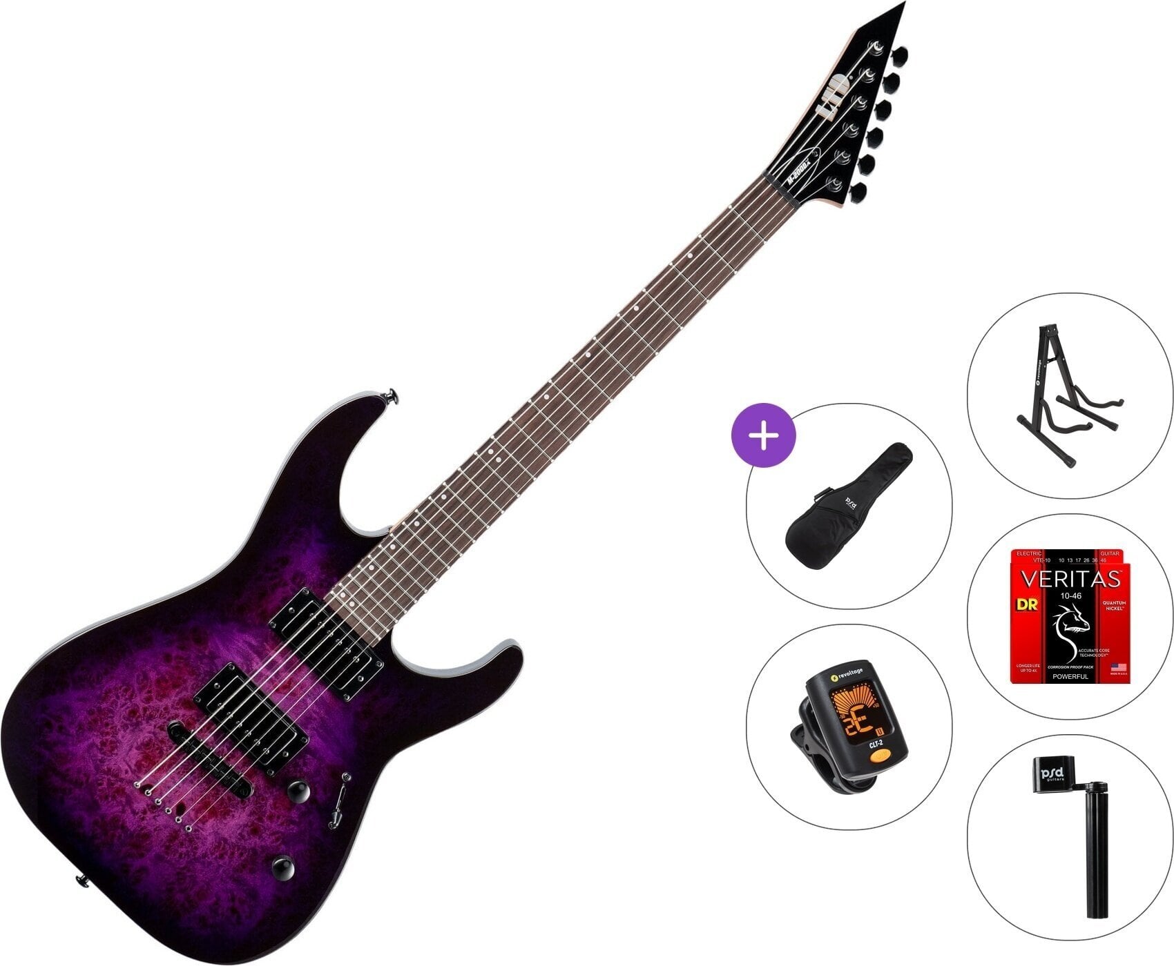 Električna gitara ESP LTD M-200DX Standard SET Purple Burst Električna gitara