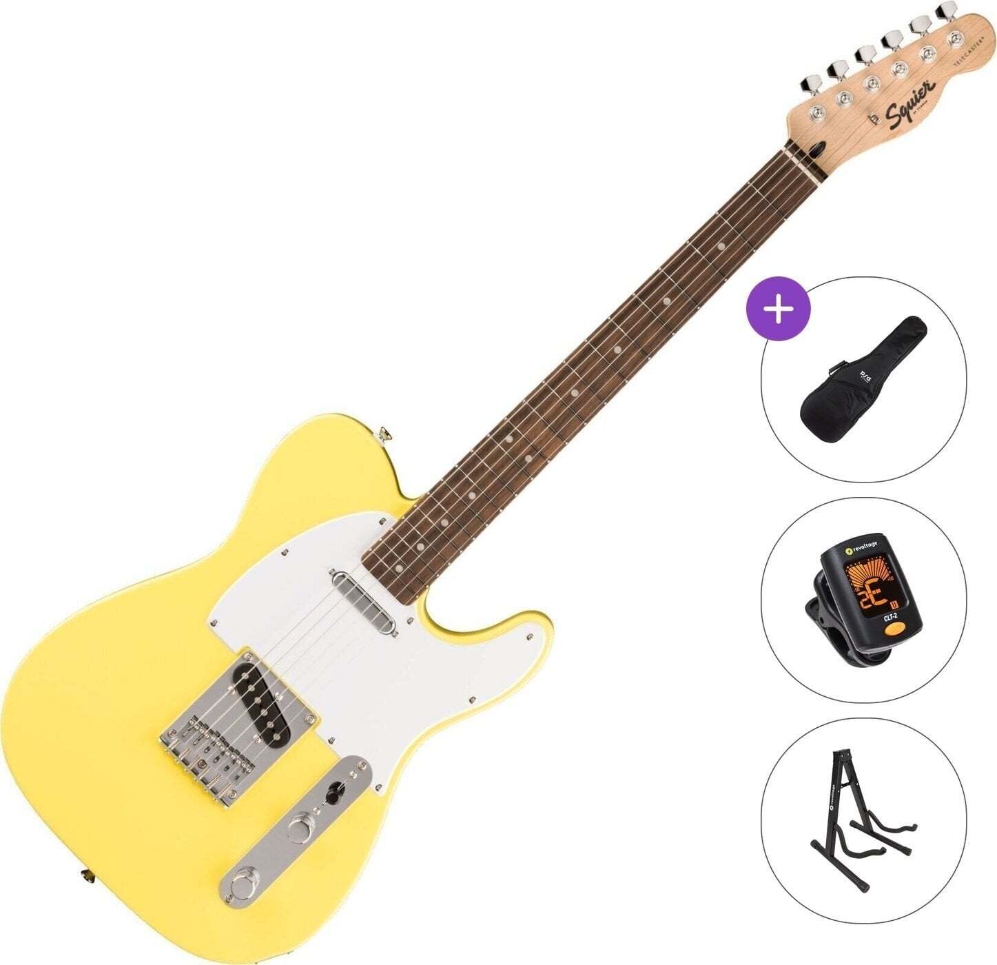 Chitarra Elettrica Fender Squier Sonic Telecaster LRL Basic SET Canary Yellow Chitarra Elettrica