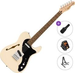 Chitarra Elettrica Fender Squier Affinity Series Telecaster Thinline LRL Basic SET Olympic White Chitarra Elettrica