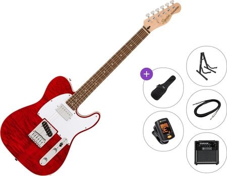 Chitarra Elettrica Fender Squier Affinity Series Telecaster FMT SH LRL Premium SET Crimson Red Transparent Chitarra Elettrica - 1