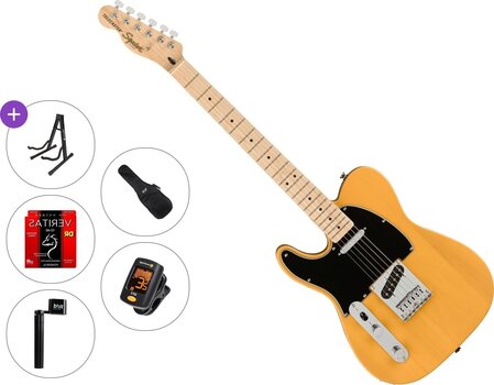 Elektrisk guitar Fender Squier Affinity Series Telecaster LH MN BPG Standard SET Butterscotch Blonde Elektrisk guitar - 1