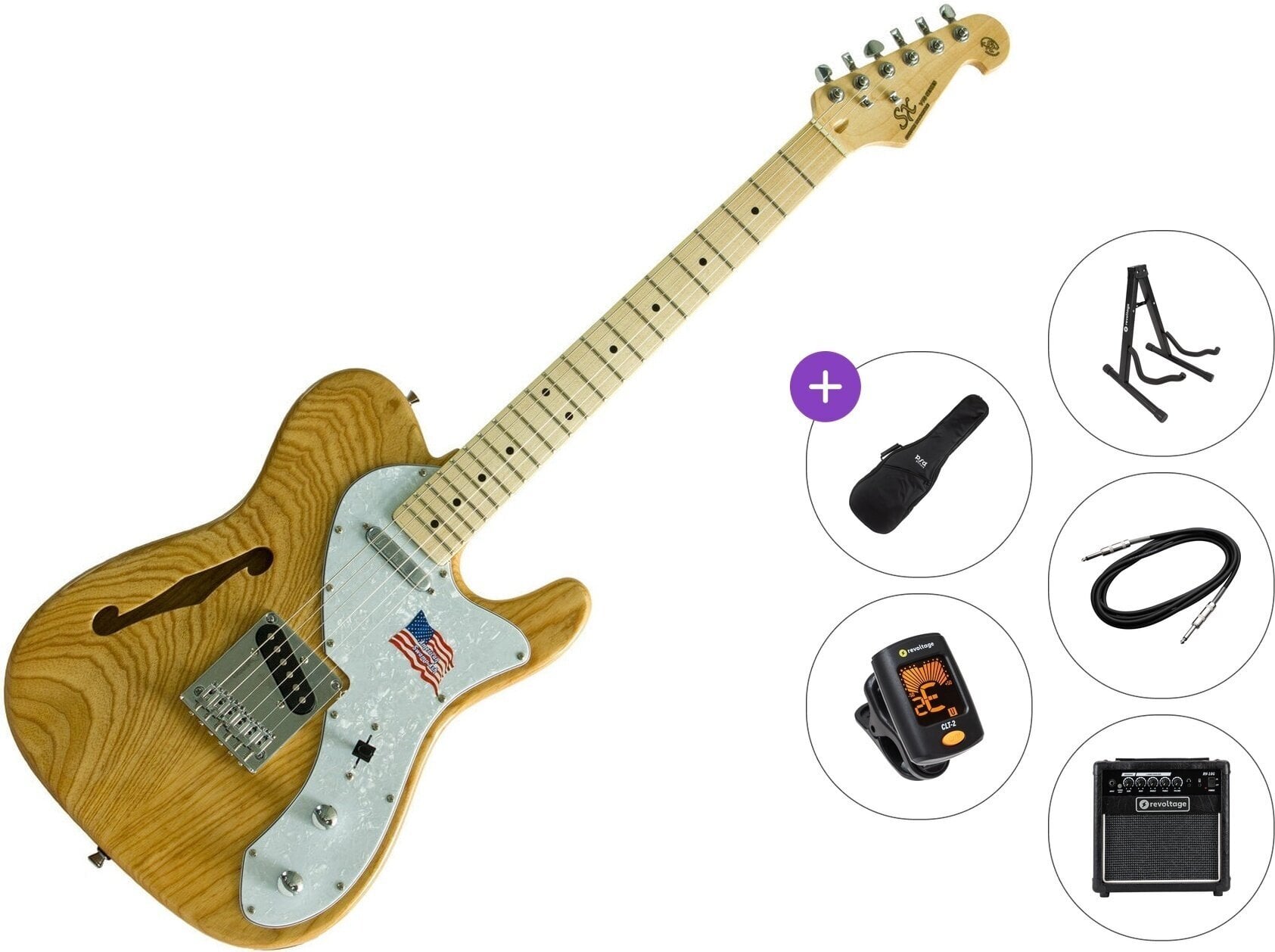 Electric guitar SX STL/H Premium SET Natural Electric guitar