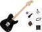 Chitarra Elettrica Fender Squier Paranormal Esquire Deluxe Premium SET Metallic Black Chitarra Elettrica