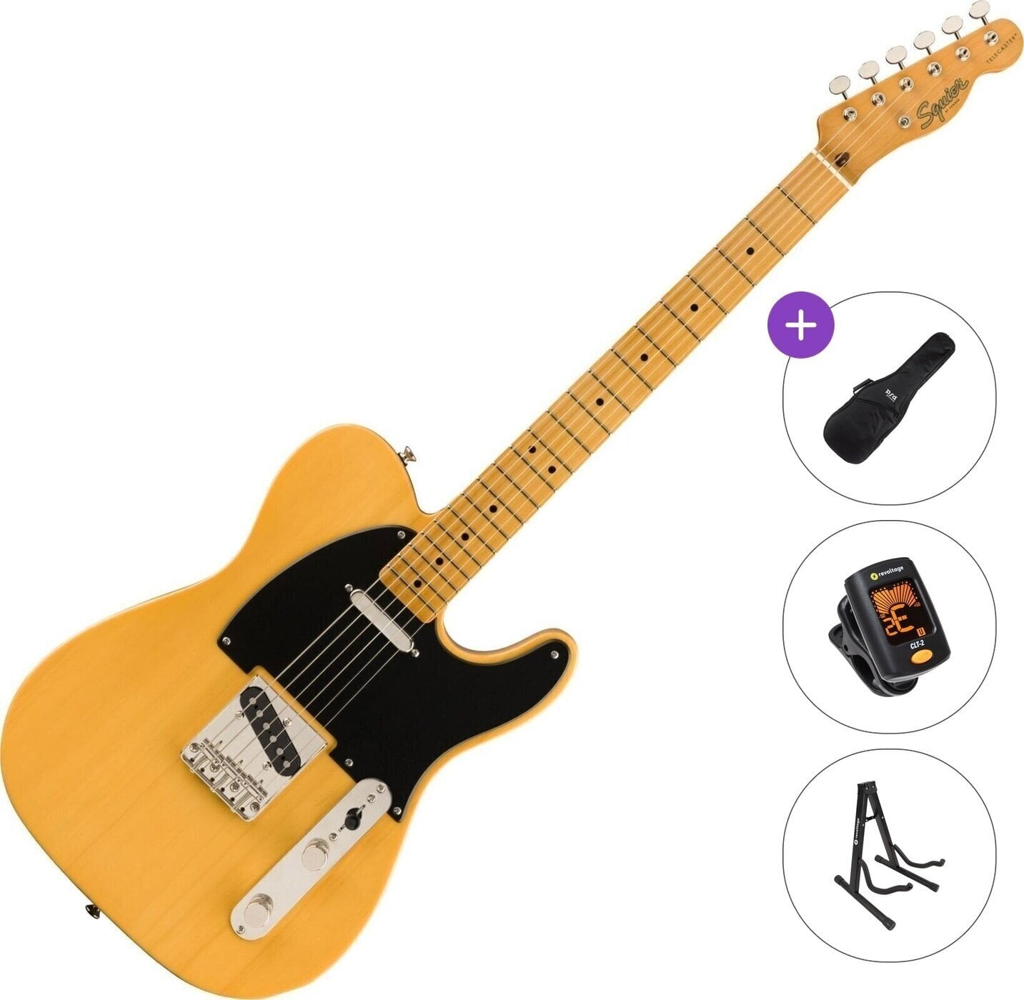 E-Gitarre Fender Squier Classic Vibe 50s Telecaster MN Basic SET Butterscotch Blonde E-Gitarre
