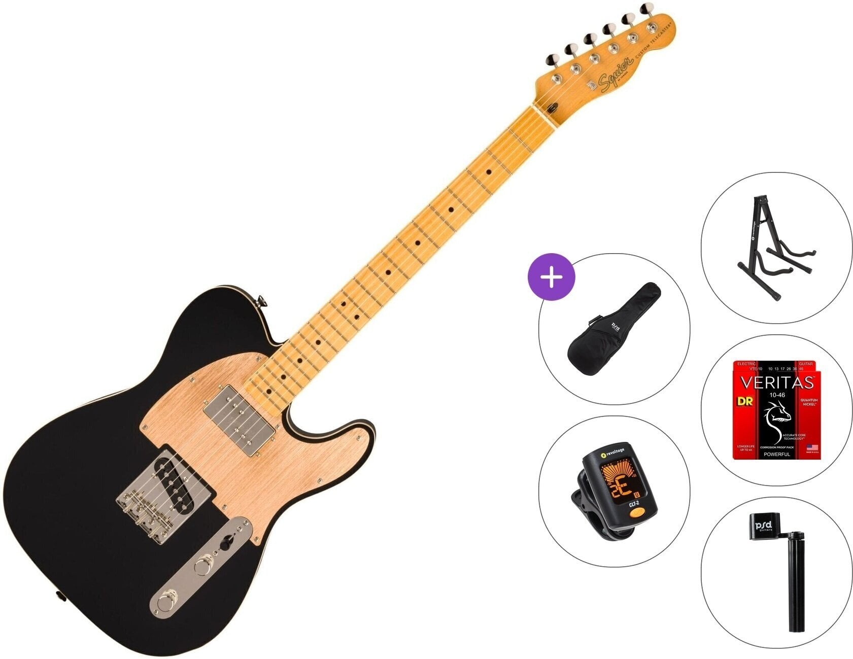 Guitarra electrica Fender Squier FSR Classic Vibe 60s Custom Telecaster SH MN Standard SET Black Guitarra electrica