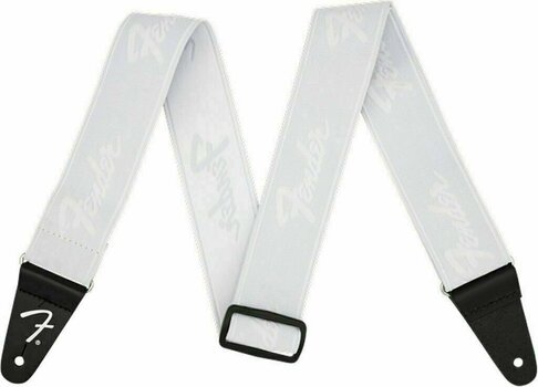 Tracolla Tessuto Fender Weighless Strap Running Logo White - 1