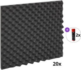 Absorbent foam panel Audiotec Pyramid Waves 50x50x2 Basic SET Absorbent foam panel