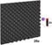 Absorbent foam panel Audiotec Pyramid Waves 50x50x2 Basic SET Absorbent foam panel