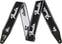 Textile guitar strap Fender Weighless Strap Running Logo Black and White