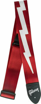 Gitaarriem Gibson The Lightning Bolt Seatbelt Red Gitaarriem - 1