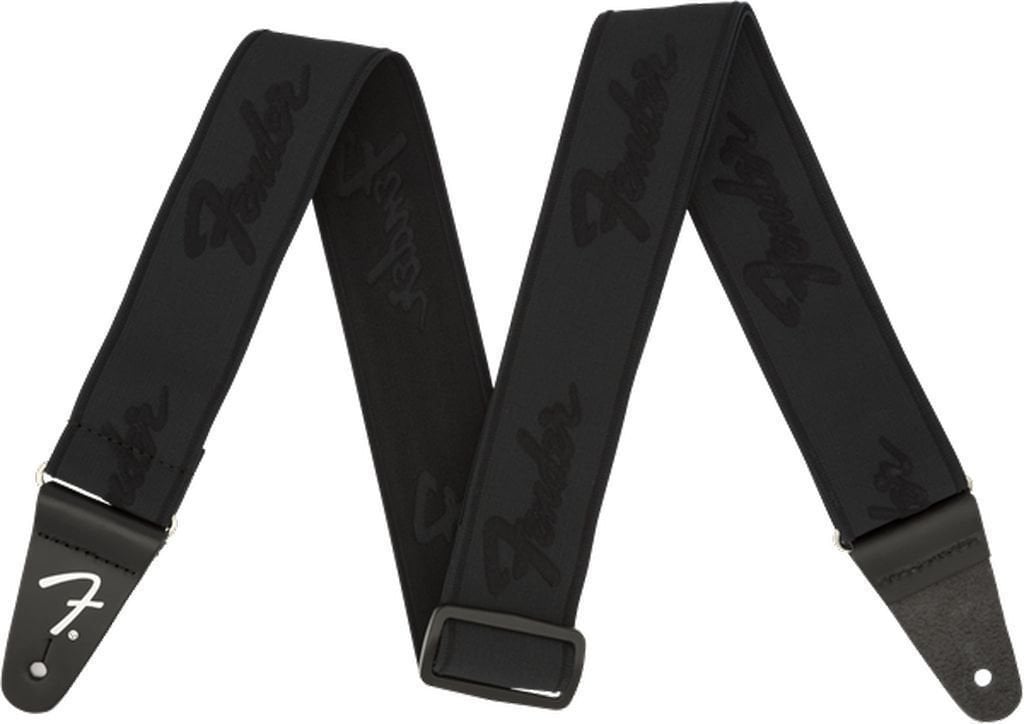 Textile guitar strap Fender Weighless Strap Running Logo Black