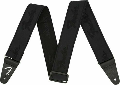 Textilgurte für Gitarren Fender Weighless Strap Running Logo Black - 1